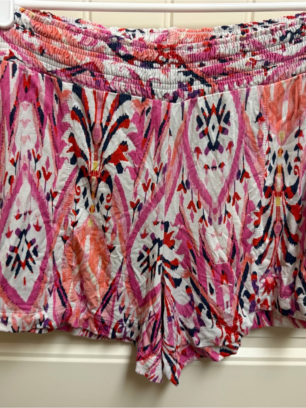 Soma Pink & Coral Patterned Elastic-Waist Pajama Shorts